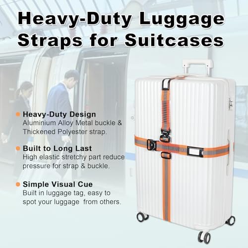 Vigorport Luggage Straps for Suitcases TSA Approved Suitcase Belt - Image 6