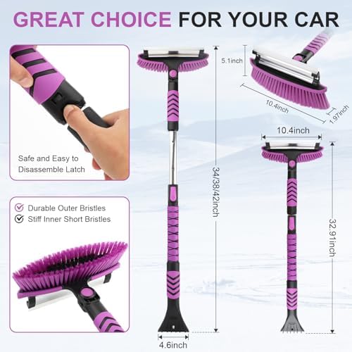COMOWARE Snow Brush, Extendable Ice Scrapers - Image 3