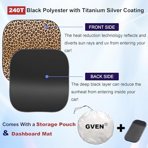 Gven Windshield Sun Shade 2pcs - Image 3