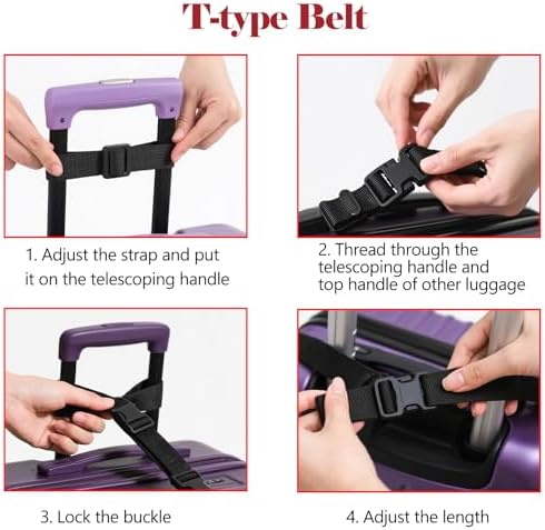 6 Pcs Travel Suitcase Strap, Luggage Nylon Straps Suitcase Belts Add a Bag - Image 4