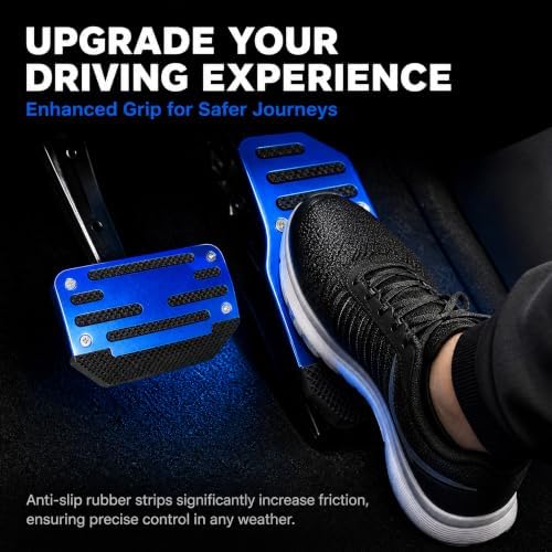 2 PCS Non-slip Pedal Pads Set, Alloy Brake and Accelerator Pedal Protectors - Image 3