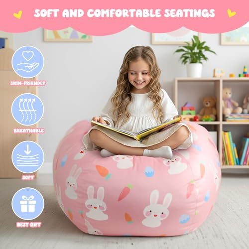 Children's Bean Bag Cover for Soft Toys 24 x 24 x 19.7 in - Image 6