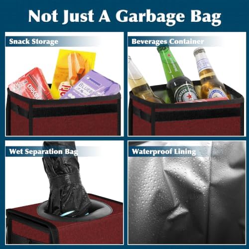 Femuar Leak Proof Car Trash Can - Image 4