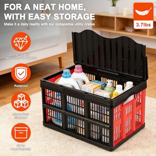 Collapsible Storage Bins, Collapsible Crates Basket - Image 4