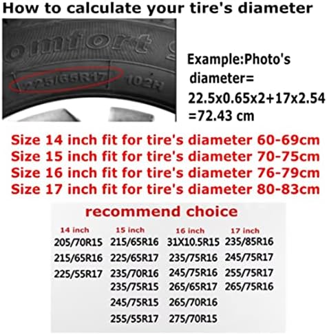 Abstract Moon Spare Tire Cover Mountain Tree Waterproof Dust-Proof 14 Inch - Image 6