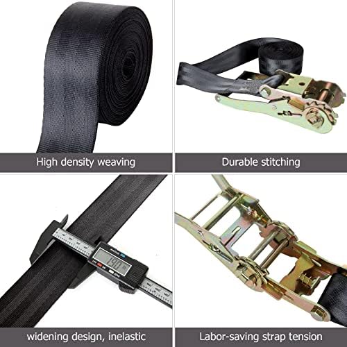 2 Pack 2 Inch Endless Ratchet Strap Heavy Duty 20ft Tie Down Straps Ratchet - Image 3