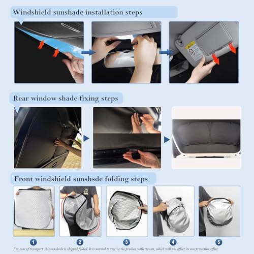 KMF 8pcs Thicken Sun Shades for Nissan Rogue 2014-2020 Accessories, Full Car - Image 6