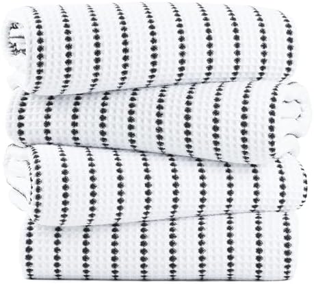 POLYTE 430 GSM Poly Blend Microfiber Quick Dry Waffle Bath Towel, 30x60 in by Polyte