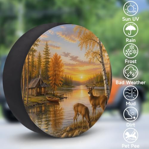 Fall Spare Tire Cover Waterproof Dust-Proof Spare Wheel Covers - Image 3