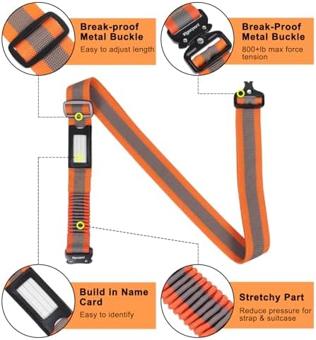 Vigorport Luggage Straps for Suitcases TSA Approved Suitcase Belt - Image 4
