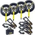 KJE 4 Pack Reflective Car Tie Down Straps by KJE