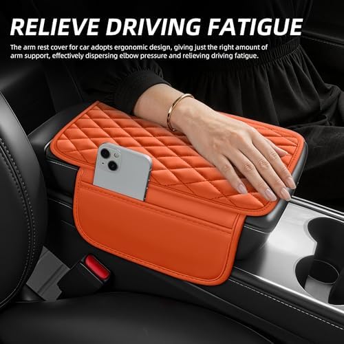 Leather Waterproof Car Armrest Console Pad - Image 3