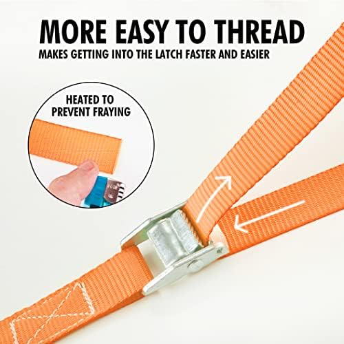 Cartman 1 in x 12 ft Lashing Straps, 10 Pack, 600 lb Break Strength - Image 3