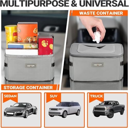 HOTOR Car Trash Can, Leakproof Car Organizer - Image 7