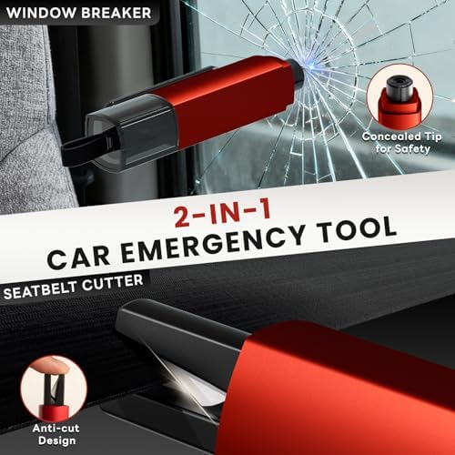 2-in-1 Window Breaker Seatbelt Cutter Car Emergency Escape Tool - Image 2