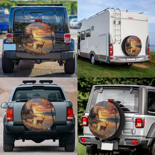 Rv Spare Tire Cover Wheel Forest Animals Deer Autumn Tire Covers Wheel - Image 6