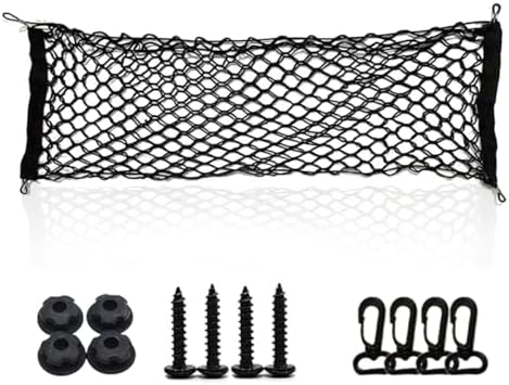 Car Trunk Cargo Net, Double-Layer Nylon Mesh Automotive Rear Cargo Storage Net by Unknown