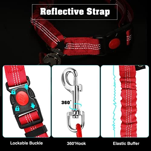 Chew Proof Dog Car Seat Belt, 2 in 1 Steel Cable Dog Car Accessories Headrest - Image 6