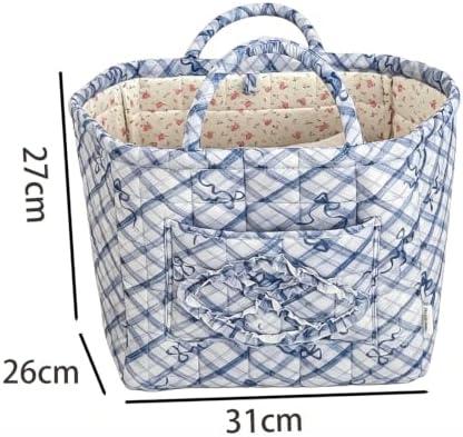 Storage Basket Boho Fabric Large Collapsible Floral Laundry Nursery Hamper - Image 5