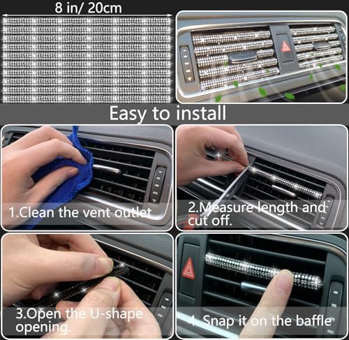 NBTEPEM 27 PCs Bling Car Accessories Set - Image 6