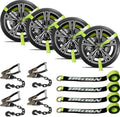4 Pack Car Tie Down Straps for Trailers by IBITION
