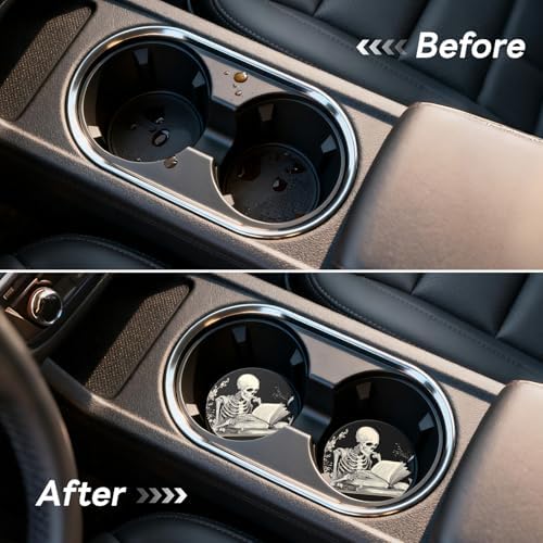 Car Cup Holder Ceramic Coasters 2 Pack, 2.56 in Anti Slip Absorbent Coaster - Image 5