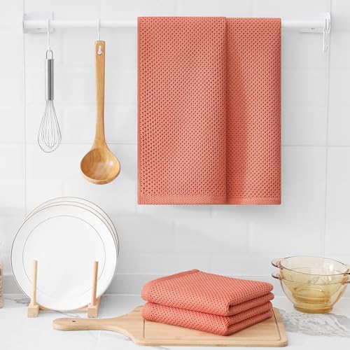 Kitinjoy 100% Cotton Waffle 4-Pack Kitchen Towels - Image 6