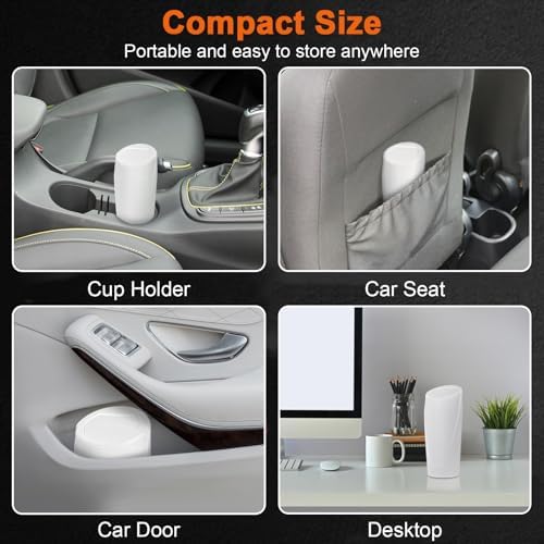 Car Trash Can, Leakproof Mini Car Garbage Can Cup Holder - Image 2