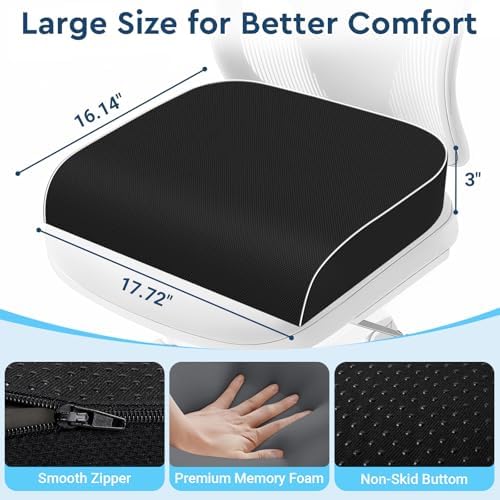 Seat Cushion, Memory Foam Office Chair Cushion - Image 2