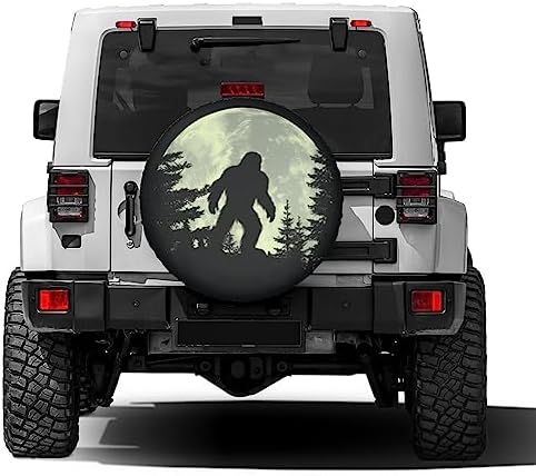 Full Moon Spare Tire Cover Dust-Proof Wheel Tire Cover Fit Trailer, SUV and - Image 2