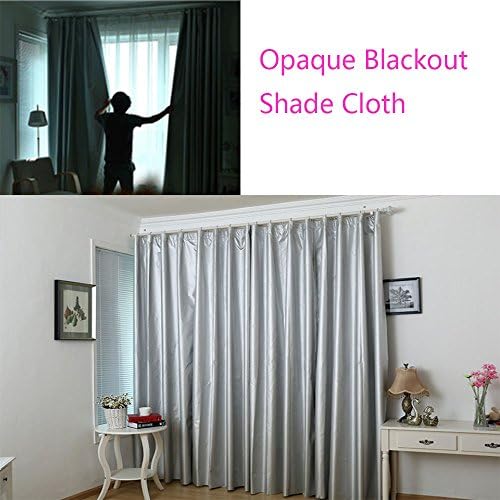 Blackout Drapery Shade Fabric Black and Silver 100 Percent Shading Light - Image 5