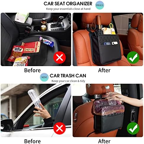 FrgKbTm Car Seat Back Hanging Bag Car Document Holder Multi-Pocket Bottle Bag - Image 6