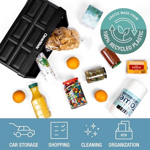 CleverMade Collapsible Storage Bins, 32L 3 Pack, 66 lb Stackable - Image 4