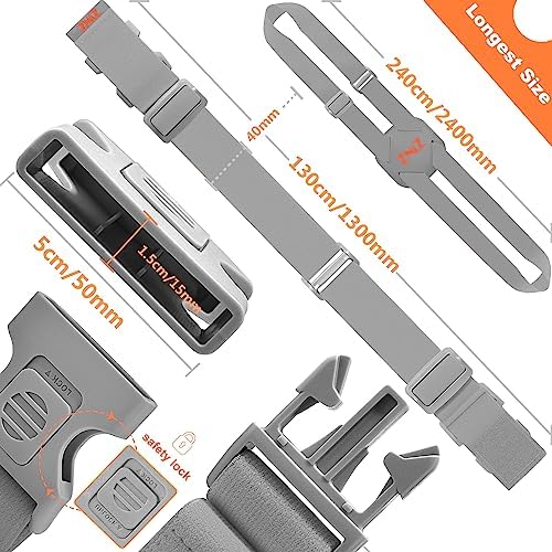 ZINZ 2-Pack High Elastic Luggage Strap Adjustable Suitcase Belt - Image 2