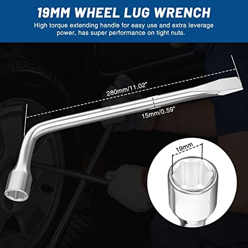 19mm Tire Iron Lug Wrench: L-type Lug Nut Wrench - Image 2