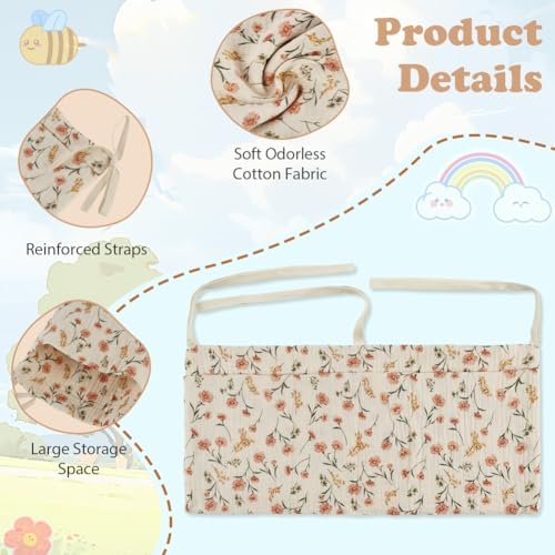 Flintronic Baby Crib Organiser, Baby Bed Storage Hanging Bag, Crib Organizer - Image 3
