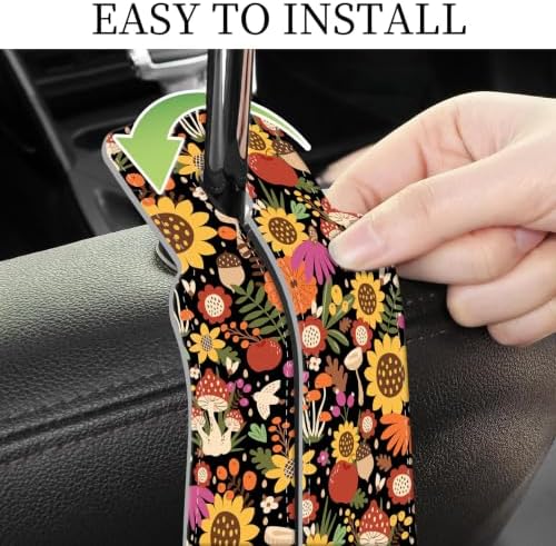 PU Leather Car Seat Hook, Storage Headrest Hanger, Cute Car Backseat Organizer - Image 5