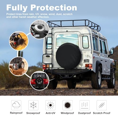 Explore Land Spare Tire Cover Fit Tire Diameters 20-21.75 inch - Image 2