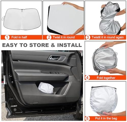 Foldable Front Windshield Sunshade - Image 5