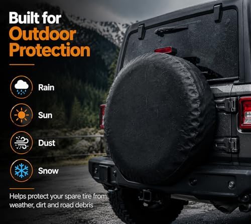 Spare Tire Cover, 420D Oxford Fabric Waterproof Tire Cover - Image 2