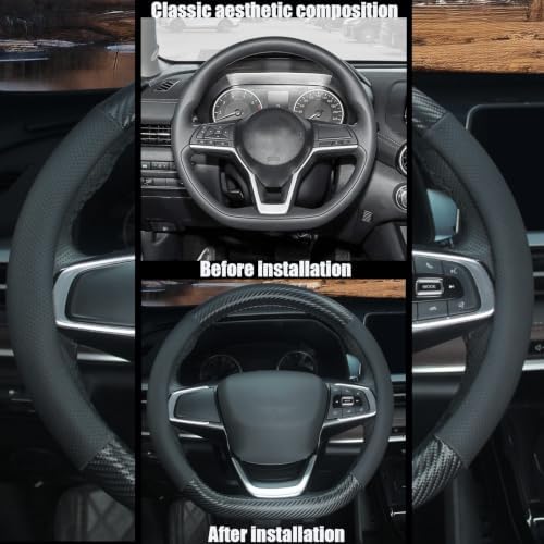 D Shaped Car Steering Wheel Cover 14.5"-15", Non-Folding Packaging - Image 4