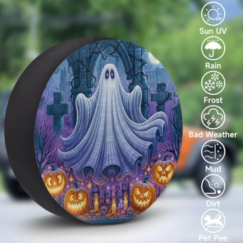 Halloween Spare Tire Cover Waterproof Dust-Proof Spare Wheel Covers - Image 3