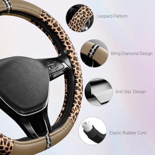 Road Comforts Leopard Steering Wheel Cover - Image 4