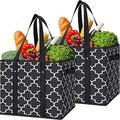 Reusable Grocery Bags 2-Pack Foldable Washable Large Storage Basket by WiseLife