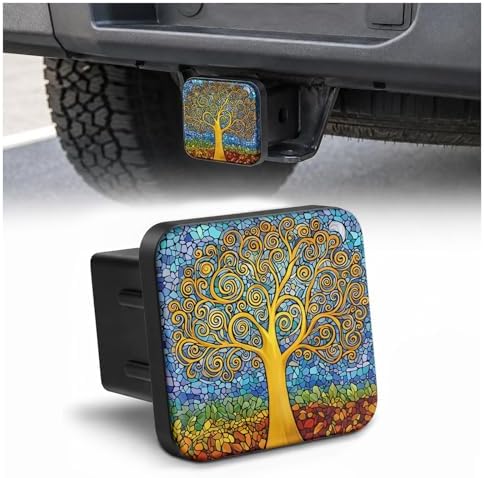Trailer Hitch Covers Abstract Tree Colorful Tow Hitch Plug Covers Heavy Duty 2 by Unknown