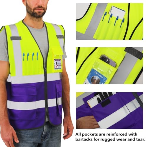 Dib Safety Hi Vis Reflective Safety Vest - Image 3