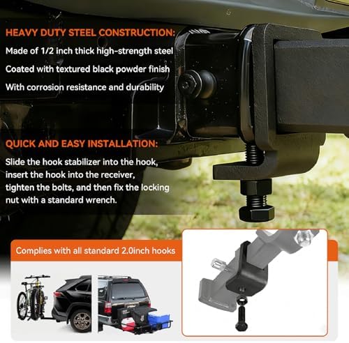 Heavy Duty 2 Inch Trailer Hitch Stabilizer - Image 5