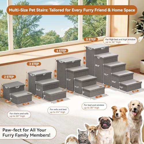 Zerbuger Dog Stairs with Storage - Image 4