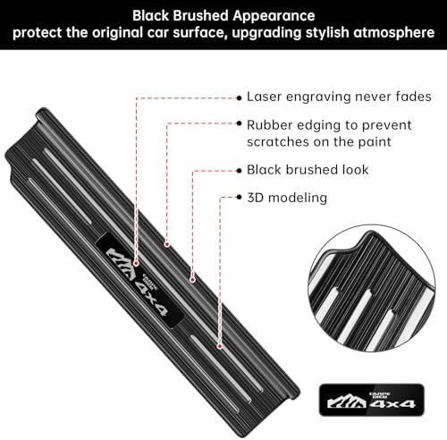 2PCS Door Sill Guard for Jeep Wrangler 2018-2026 JL JLU & 2020-2026 Gladiator - Image 4