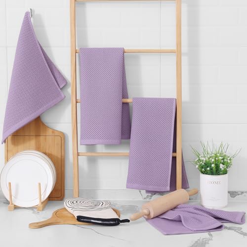 Homaxy 100% Cotton Waffle Weave Kitchen Dish Towels 4-Pack - Image 6